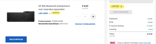 HP 460 - Draadloos Toetsenbord - Bluetooth - Qwerty - Zwart voor €31,47 dmv code in de HP store