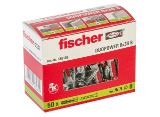 Tacos con tornillos FISCHER DuoPower 6x30 por solo 5,28€