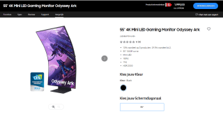 Samsung Odyssey ARK LS55BG970NUXEN monitor voor €1999 bij Samsung