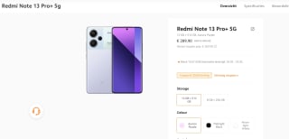 Xiaomi Redmi Note 13 Pro+ 5G 12GB/512GB Paars voor €289,90 in de Mi store