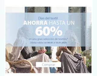 Hasta -60% en textiles desde Jysk.