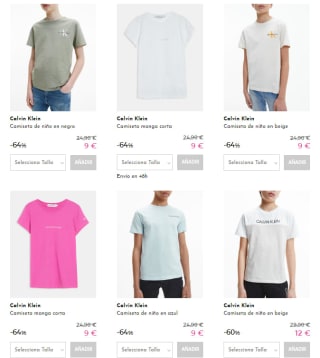 Recopilación de la marca Calvin klein desde 9€ para los bebés y niños en Primeretti