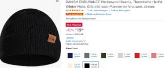 DANISH ENDURANCE Gebreide Merino Muts voor €19,90 bij Amazon