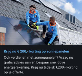€200,- tot €350,- extra korting als je melding maakt dat je lid bent van de Coolblue nieuwsbrief.
