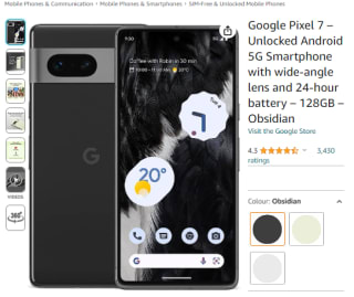 Capture Amazon's Google Pixel 7 smartphone as low as £398.50