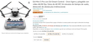 Drone DJI Mini 3 Pro con DJI Smart Control por 899€