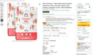 Mama Bear Disney pañales ultrasecos Talla 2 3-6 kg 168 Unidad 2 Paquetes de 84 por 43,47€