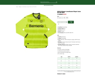 Equipación Portero Bayer Leverkusen 22-23 por solo 24€
