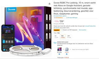 Govee RGBIC Pro Led Strip 10 meter voor €40,49 bij Amazon