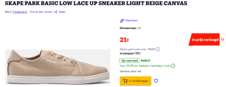 Timberland Skape Park basic low herensneakers beige voor €21 bij Bol