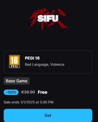 Sifu gratis via Epic Games