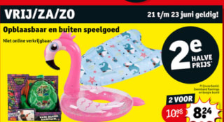 Opblaasbaar en buitenspeelgoed 2e halve prijs kruidvat