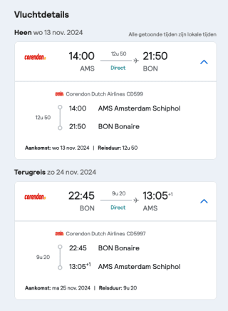 Retourtje Bonaire voor 287 euro (vanaf amsterdam)