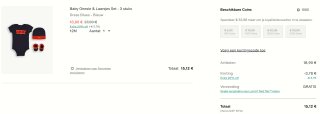 3-delige Levi's babysetjes voor €15,12 bij Levi's
