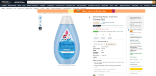 Shampoo Infantil da Johnson's Baby Cheiro Prolongado de 400ml - R$ 14,84