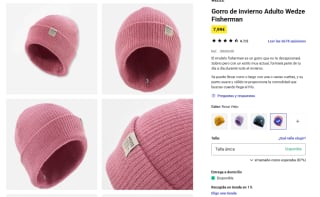 Gorro de invierno Adulto Wedze Fisherman por 2,99€ en varios colores