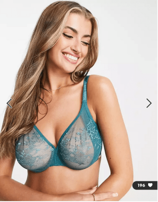Sujetador verde jade de encaje brillante de Gossard