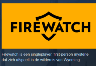 Firewatch voor €1,95 bij Steam