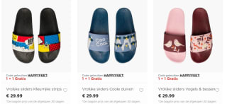 1 + 1 gratis op schoenen en sokken van Dedoles