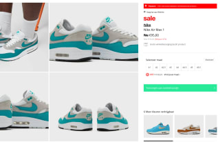 Nike Air Max 1 Clear Jade voor €95