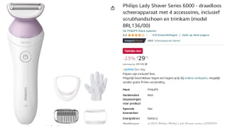 Philips Series 6000 BRL136/00 Lady Shaver voor €29,11 bij Amazon.nl