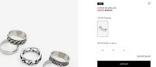 Set de 5 Anillos por $99 en H&M