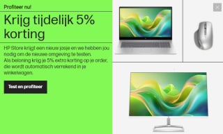 5% korting op je aankoop bij de HP Store