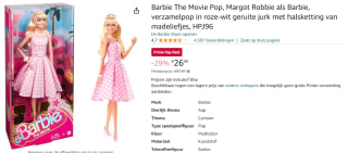 Barbie The Movie Pop, Margot Robbie voor €26,99 met Amazon Prime