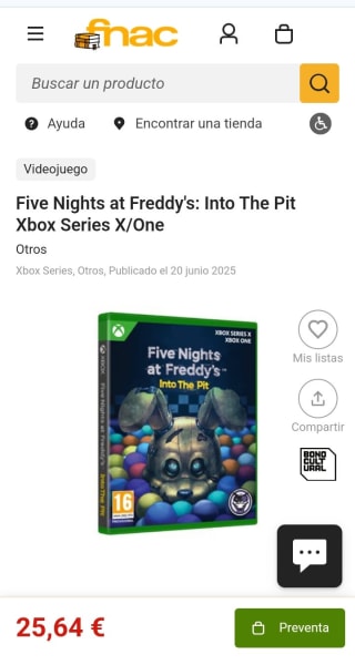 Five Nights at Freddy's. Into the Pit Xbox Series X, Xbox One por 25,64€(socios)