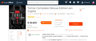 Libro Tomie: Complete Deluxe Edition (en Inglés) por $36.820
