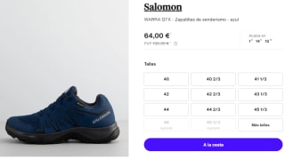 Zapatillas de Trekking para Hombre Salomon WARRA GTX por 64€