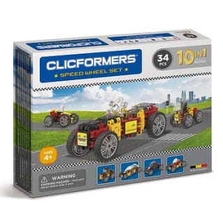 Clicformers Racewagen Set, 10-in-1, 34dlg voor €10 bij lobbes