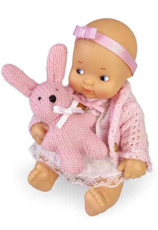 los Barriguitas Set de bebé con ropita y Mascota de Punto, Color Rosa por 11,98€.