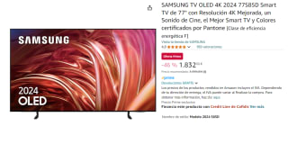 Televisor SAMSUNG TQ77S85DAEXXC (OLED - 77'' - 196 cm - 4K Ultra HD - Smart TV) por 1832.55€