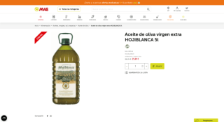 Aceite de oliva virgen extra HOJIBLANCA 5l por 25,89€