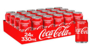 Coca-Cola Regular of Zero, 24 x 33cl voor €11,99 bij Ochama