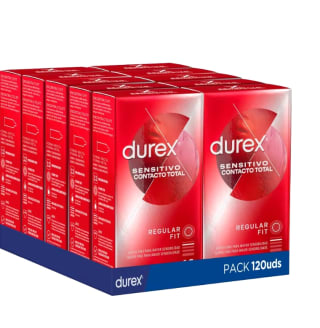 Pack 120 Durex Preservativos Sensitivo Contacto Total para Mayor Sensación por 34,06€