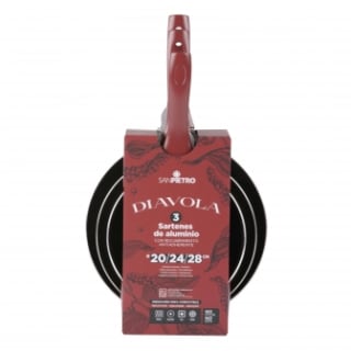 Set 3 Sartenes Antiadherentes de Aluminio SAN PIETRO a solo 21,90€
