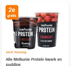 Melkunie Protein 1+1 gratis AH + €5 Decathlon tegoed