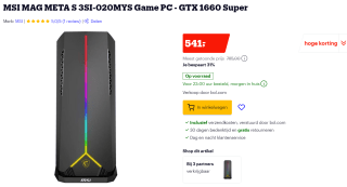 MSI MAG META S 3SI-020MYS voor €541 bij Bol.com