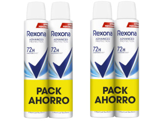 2 Packs de Rexona Desodorante Aerosol Advance Protection Cotton Dry 72h para mujer 2x200ml por 5.14€