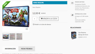 Juego Mesa Hero Realms por 12€