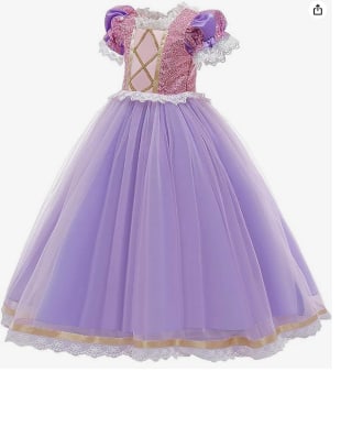 Disfraz de princesa Rapunzel IBTOM CASTLE Niñas por 46,25€