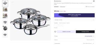 Batería de cocina 7 piezas San Ignacio por 17,99€