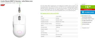 Cooler Master MM712 Gaming Mouse voor €19,90 bij Megekko
