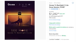 Govee TV Backlight 3 Lite Dune Version 75-85'' por $1,283 | Mercado Libre