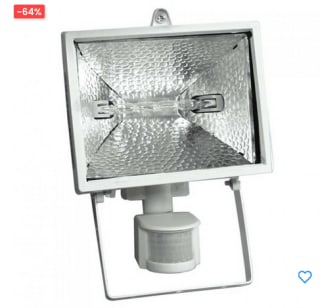 Proyector Halógeno Orientable 120W con Sensor de Movimiento por 8,91€