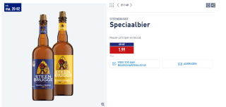 STEENBRUGGE Speciaalbier voor €1,99 bij de Aldi
