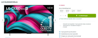 LG OLED42C55LA 42 inch OLED evo AI C5 4K TV 2025 voor €1.048 bij Plasmavisie