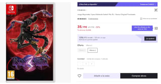 Videojuego Nintendo Bayonetta 3 por 24,63€